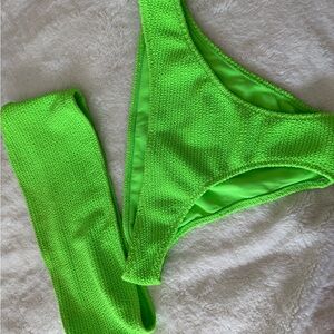 PacSun Bright Green Textured Bikini